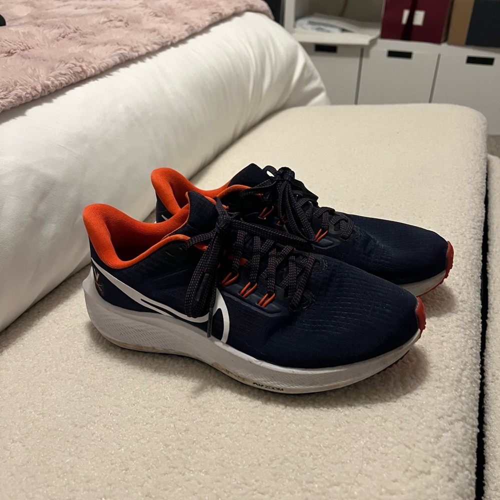 Nike Men's Dark Blue and Orange Athletic Shoes